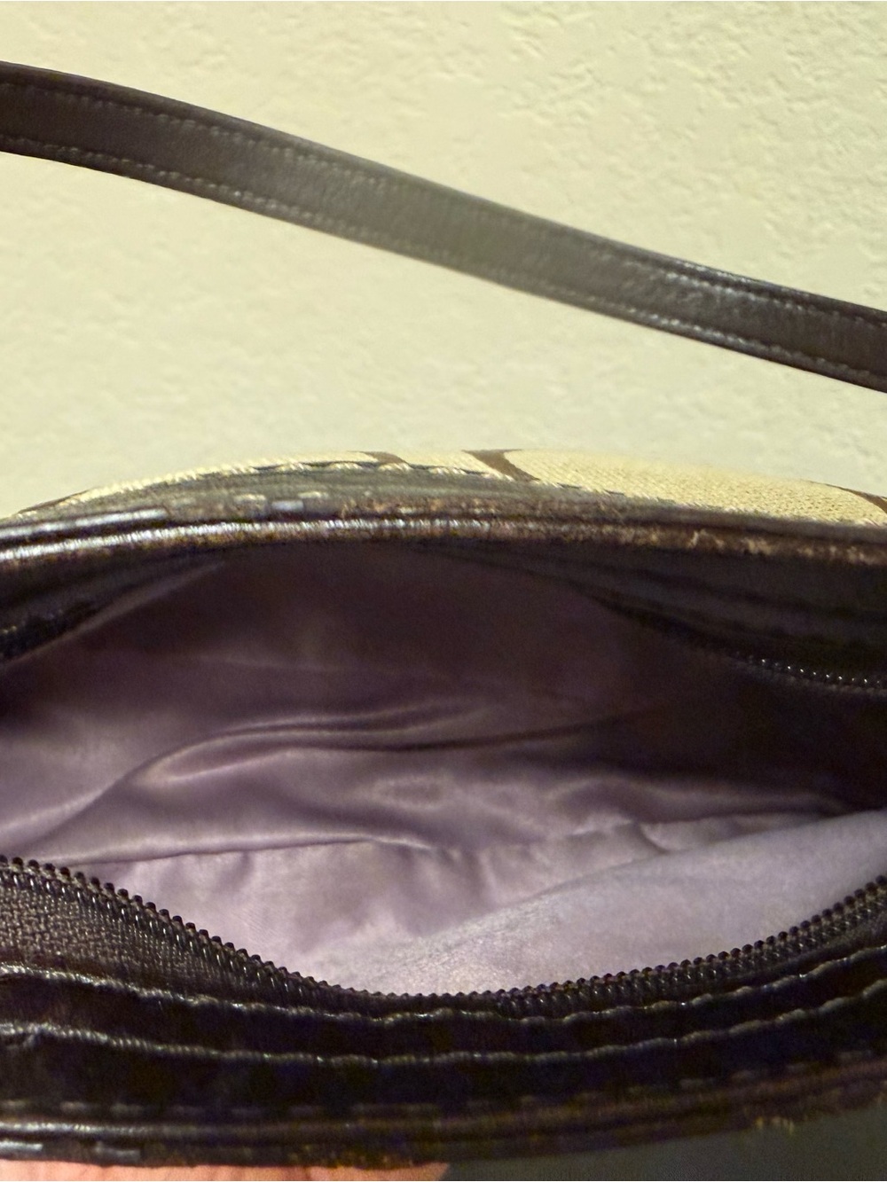 Coach Brown Signature Canvas Mini Zoe Bag - Picture 9 of 11